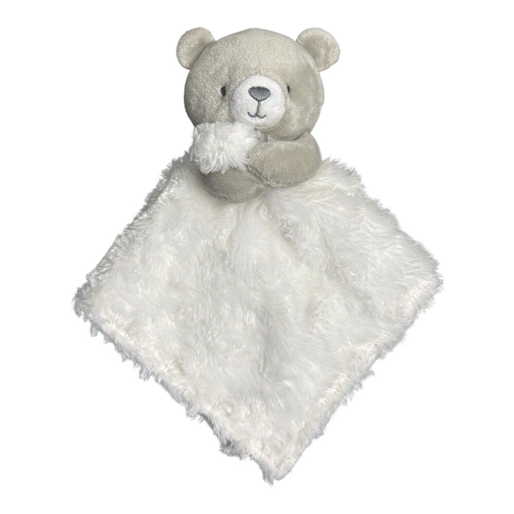 Carter's Just One You Bear Baby Lovey Cloud Print White Gray